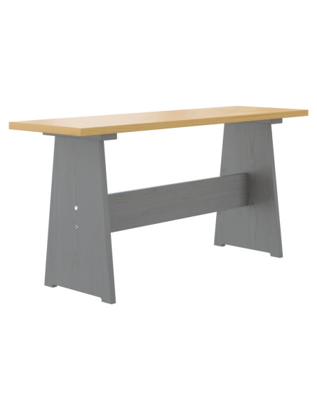 Set da Pranzo 3pz REINE Marrone Miele e Grigio in Legno di Pino