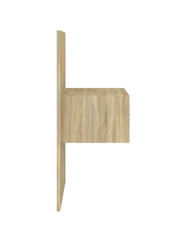 Testiera Letto con Comodini in Legno Multistrato Rovere Sonoma