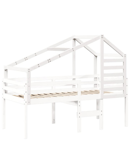 Tetto per Letto Bambini Bianco 188x97x113cm Legno Massello Pino