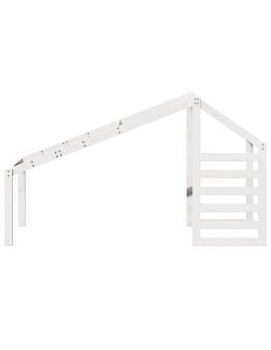 Tetto per Letto Bambini Bianco 188x97x113cm Legno Massello Pino