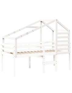 Tetto per Letto Bambini Bianco 188x82x113cm Legno Massello Pino 2