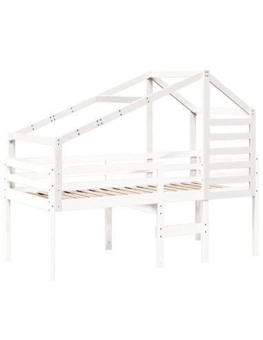 Tetto per Letto Bambini Bianco 188x82x113cm Legno Massello Pino