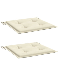 Cuscini per Sedia 2 pz Crema 40x40x3 cm in Tessuto Oxford 2
