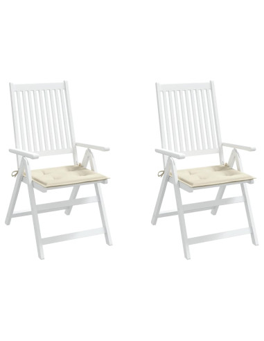 Cuscini per Sedia 2 pz Crema 40x40x3 cm in Tessuto Oxford