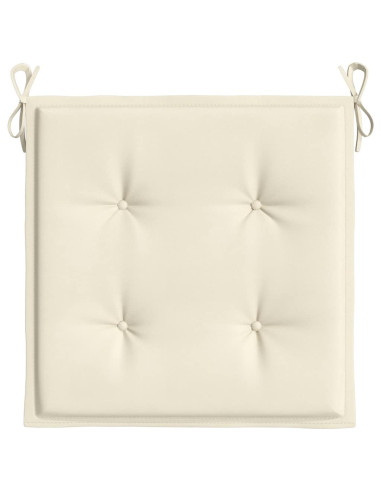 Cuscini per Sedia 2 pz Crema 40x40x3 cm in Tessuto Oxford