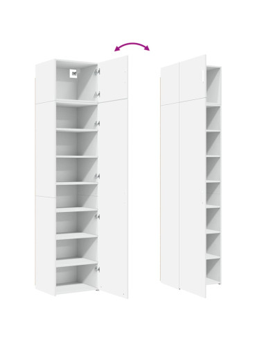 Mobile Sottile Bianco 50x42,5x225 cm in Truciolato