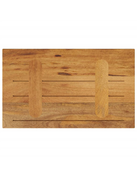Piano per Tavolo 40x30x2,5 cm Rettangolare Legno Massello Mango