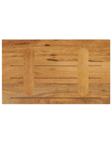 Piano per Tavolo 60x40x2,5 cm Rettangolare Legno Massello Mango