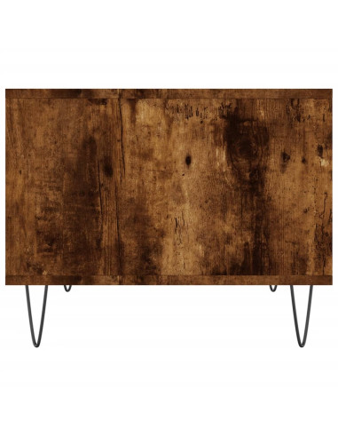 Tavolino da Salotto Rovere Fumo 60x50x40 cm Legno Multistrato