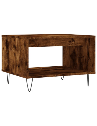 Tavolino da Salotto Rovere Fumo 60x50x40 cm Legno Multistrato