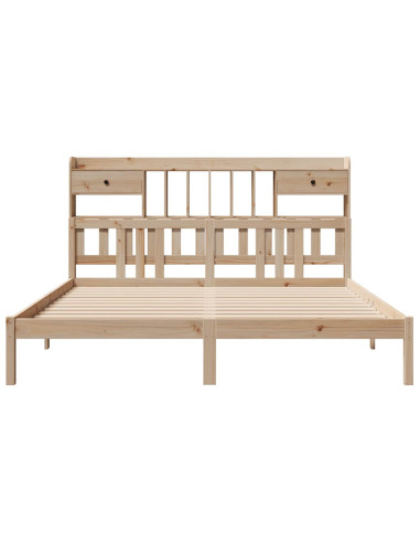 Letto Libreria senza Materasso 180x200 cm in Legno di Pino