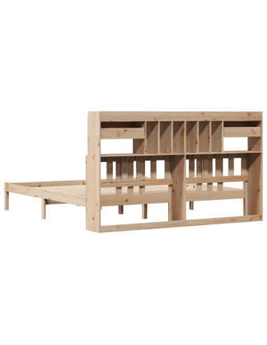 Letto Libreria senza Materasso 180x200 cm in Legno di Pino