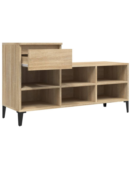 Scarpiera Rovere Sonoma 102x36x60 cm in Legno Multistrato