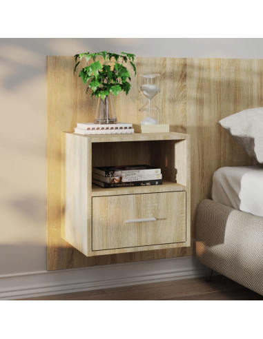 Comodini a Muro 2 pz Rovere Sonoma