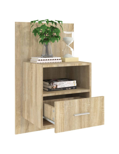 Comodini a Muro 2 pz Rovere Sonoma