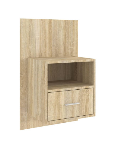 Comodini a Muro 2 pz Rovere Sonoma