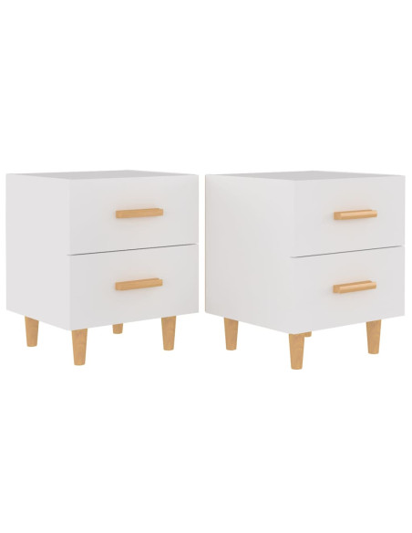 Comodini 2 pz Bianchi 40x35x47,5 cm