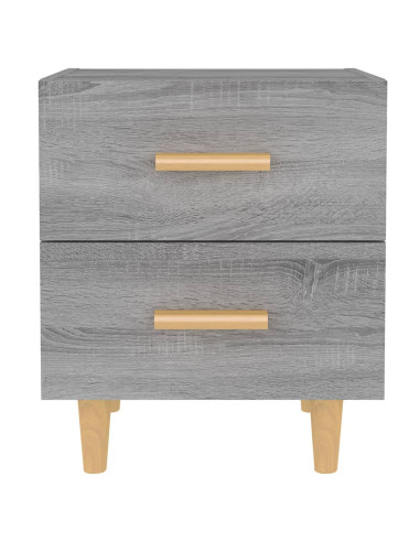 Comodini 2 pz Grigio Sonoma 40x35x47,5 cm