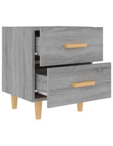 Comodini 2 pz Grigio Sonoma 40x35x47,5 cm