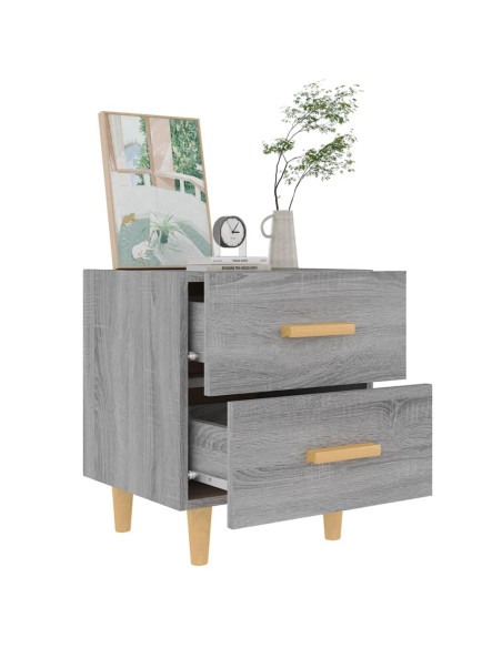 Comodini 2 pz Grigio Sonoma 40x35x47,5 cm