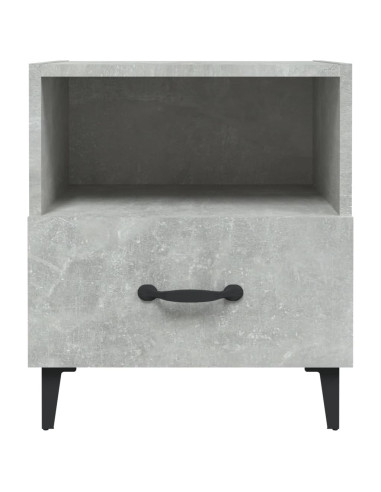 Comodini 2 pz Grigio Cemento in Legno Multistrato