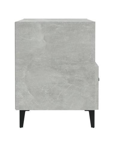 Comodini 2 pz Grigio Cemento in Legno Multistrato