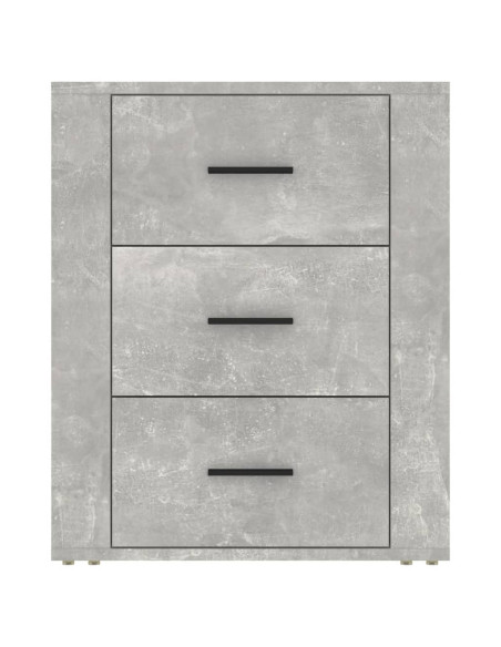 Comodino Grigio Cemento 50x36x60 cm in Legno Multistrato