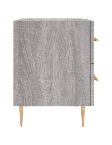 Comodino Grigio Sonoma 40x35x47,5 cm in Legno Multistrato