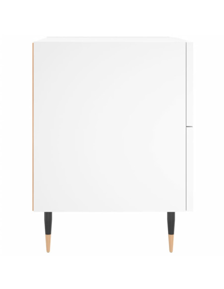 Comodini 2 pz Bianchi 40x35x47,5 cm in Legno Multistrato