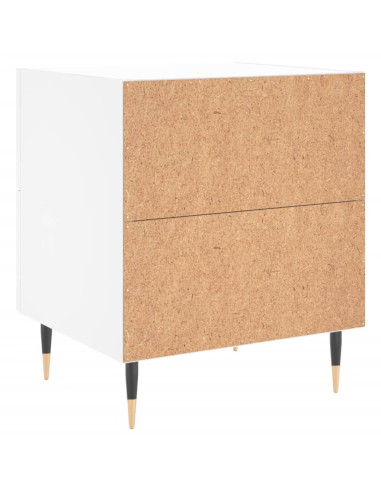 Comodini 2 pz Bianchi 40x35x47,5 cm in Legno Multistrato