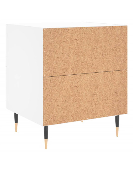 Comodini 2 pz Bianchi 40x35x47,5 cm in Legno Multistrato
