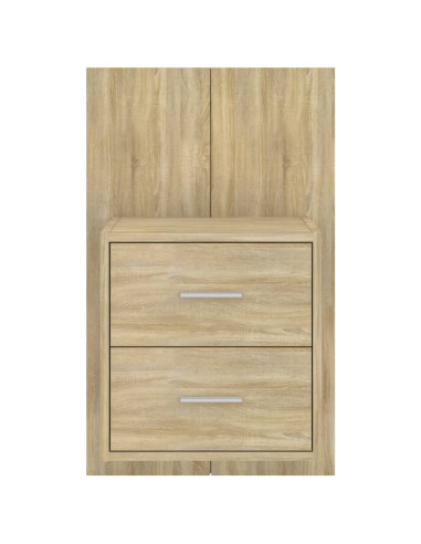 Comodini a Muro 2 pz Rovere Sonoma