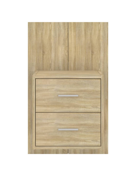 Comodini a Muro 2 pz Rovere Sonoma