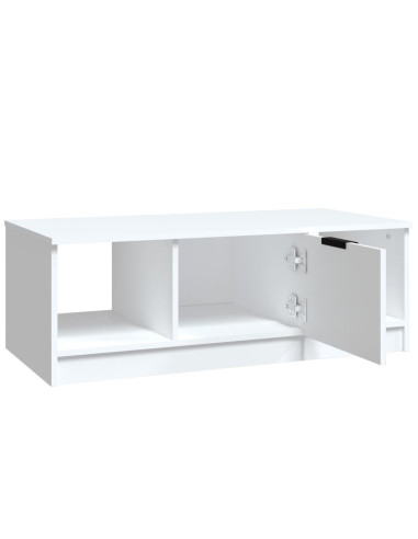 Tavolino da Salotto Bianco 102x50x36 cm in Legno Multistrato