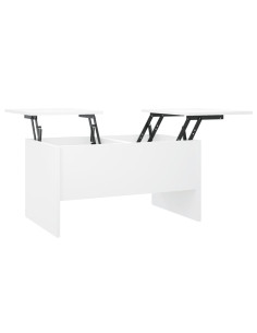 Tavolino da Salotto Bianco 80x50x42,5 cm in Legno Multistrato