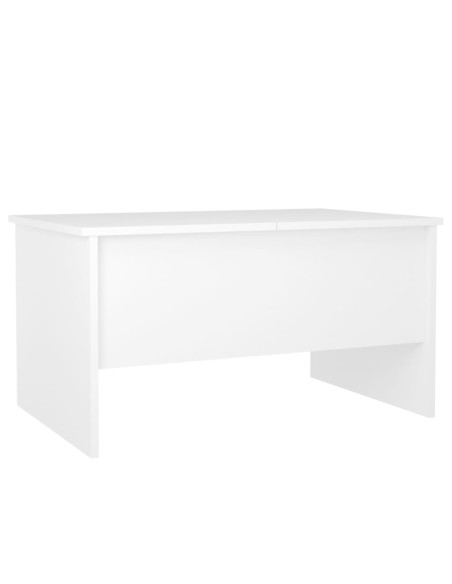 Tavolino da Salotto Bianco 80x50x42,5 cm in Legno Multistrato