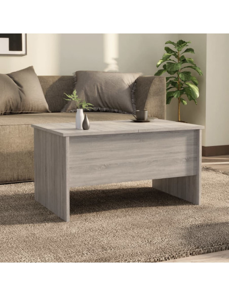 Tavolino Salotto Grigio Sonoma 80x50x42,5 cm Legno Multistrato
