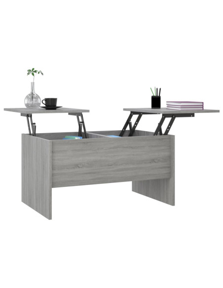 Tavolino Salotto Grigio Sonoma 80x50x42,5 cm Legno Multistrato