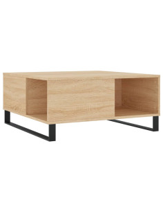 Tavolino Salotto Rovere Sonoma 80x80x36,5 cm Legno Multistrato