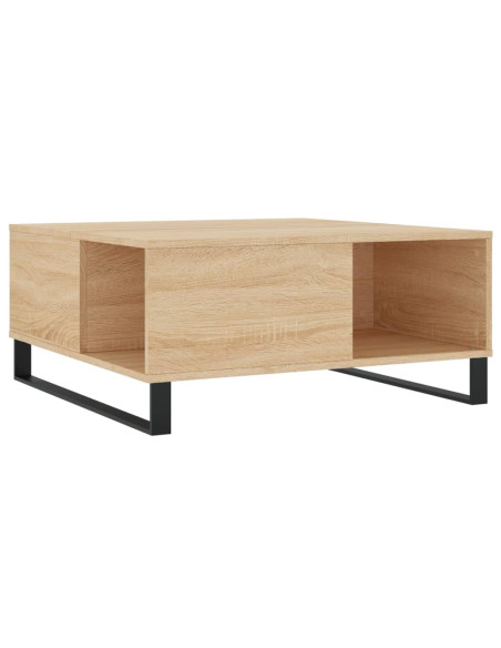 Tavolino Salotto Rovere Sonoma 80x80x36,5 cm Legno Multistrato