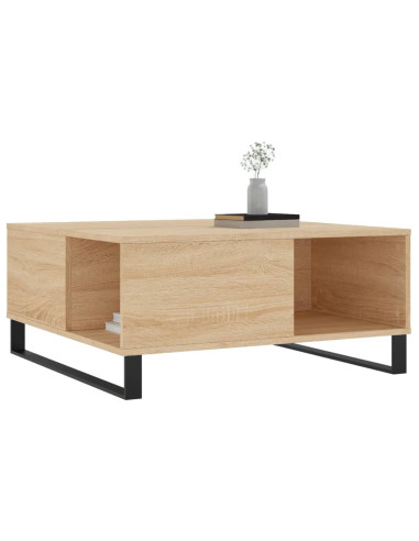 Tavolino Salotto Rovere Sonoma 80x80x36,5 cm Legno Multistrato