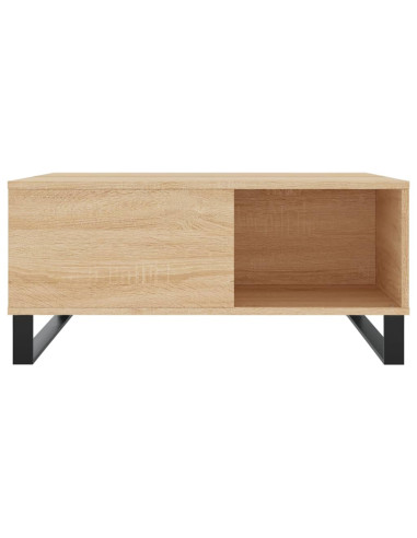 Tavolino Salotto Rovere Sonoma 80x80x36,5 cm Legno Multistrato