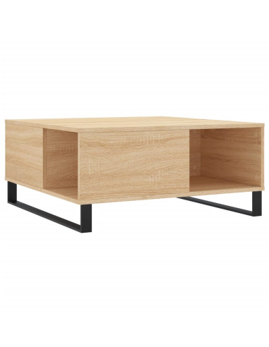 Tavolino Salotto Rovere Sonoma 80x80x36,5 cm Legno Multistrato