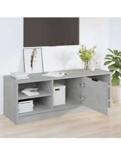 Mobile Porta TV Grigio Cemento 102x35,5x36,5 Legno Multistrato 2