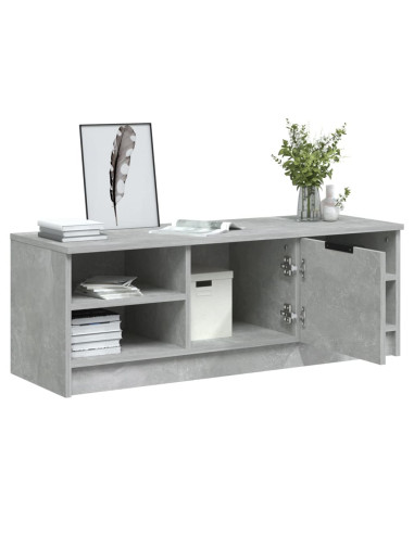 Mobile Porta TV Grigio Cemento 102x35,5x36,5 Legno Multistrato