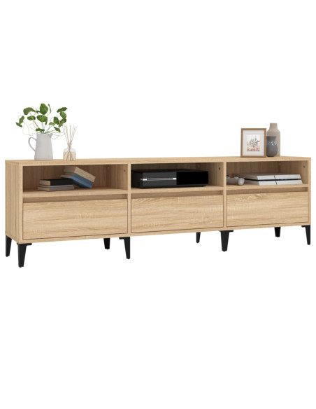 Mobile Porta TV Rovere Sonoma 150x30x44,5 cm Legno Multistrato