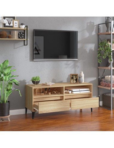 Mobile TV Rovere Sonoma 100x34,5x44,5 cm in Legno Multistrato