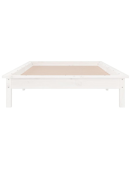 Giroletto con LED Bianco 90x190 cm Single in Legno Massello