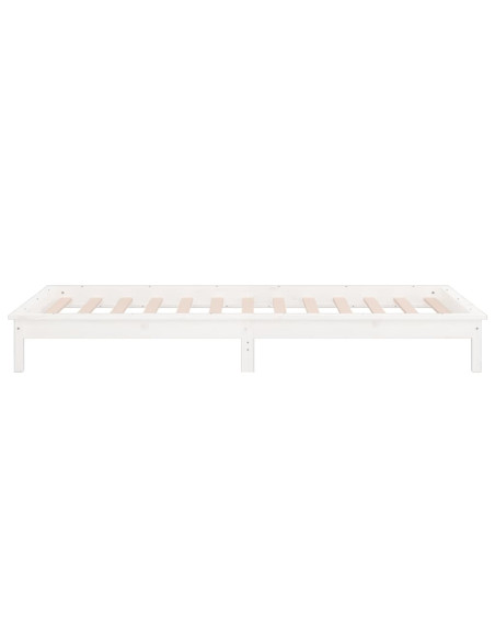 Giroletto con LED Bianco 90x190 cm Single in Legno Massello