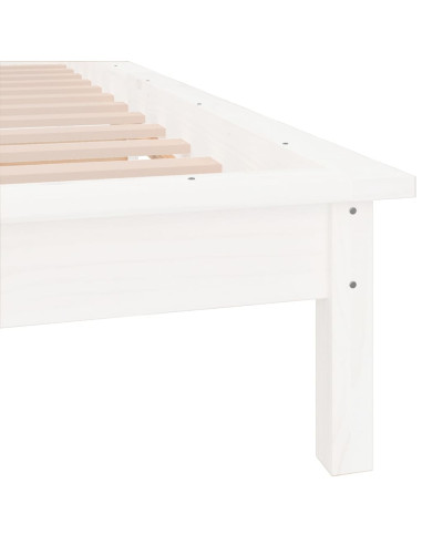 Giroletto con LED Bianco 90x190 cm Single in Legno Massello